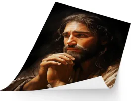 jezus-w-modlitwie-plakat-religijny-format-50x70-cm