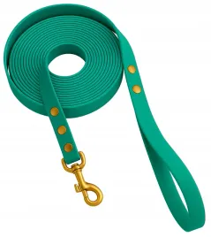 smycz-miejska-dla-psa-z-raczka-wodoodporna-zielona-trawa-500cm-5m-tasma-2cm