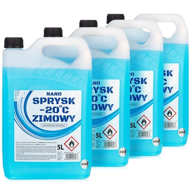 K2 NANO SPRYSK 20L: Zimowy płyn do spryskiwaczy, do -20*C (pakiet 4x 5L)