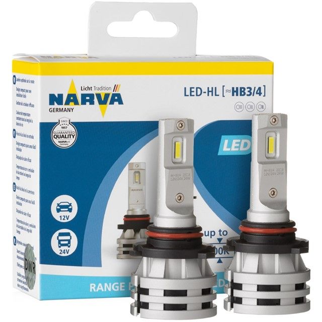 Żarówki LED NARVA Range Performance HB3 / HB4 12/24V 24W (6500K)