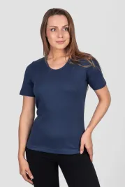 bluzka-damska-krotki-rekaw-granat-gladka-xxl