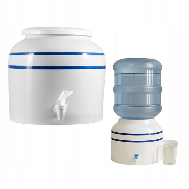 Ceramiczny Dystrybutor Wody ViO CD-02 - Niebieski Pasek Zestaw Basic