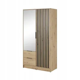 szafa-nelly-2d-z-lustrem-lamele-dab-artisan