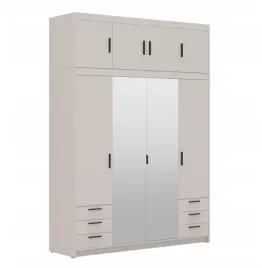 kaszmir-bez-piaskowy-szafa-z-nadstawka-176cm-4d6sz-rumba-lp