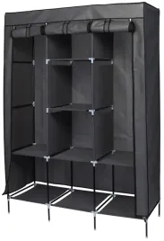garderoba-tekstylna-127x45x172-cm-ciemnoszara-ornament-szafka