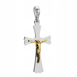 krzyzyk-srebrny-pr-925-krzyz-z-pozlacanym-wizerunkiem-jezusa-chrystusa