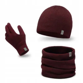 zimowy-komplet-meski-bordowy-z-welny-merino-czapka-beanie-z-tuba-rekawiczki