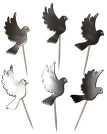 6x-pikery-toppery-srebrne-golabki-ozdoby-slub-komunia-chrzest-golebie