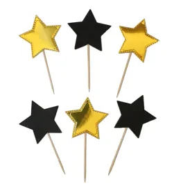 6x-pikery-do-babeczek-zlote-i-czarne-gwiazdki-gwiazdy-metaliczne-toppery