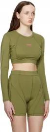 7-days-active-women-s-green-cropped-long-sleeve-t-shirt-m-tylko-bluza