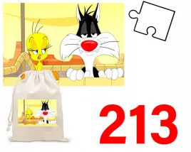 puzzle-70-el-ukladanka-prezent-bugs-duffy-taz-tweety-woreczek-z-nadrukiem