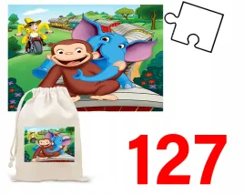 puzzle-96-el-prezent-malpka-george-blaze-strazak-woreczek-z-nadrukiem