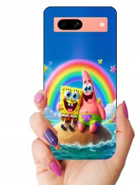 etui-case-do-google-pixel-7a-smerfy-gabka-patryk-minionki