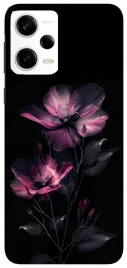 etui-case-do-xiaomi-redmi-note-12-pro-5g-kwiaty-czarne-wzory