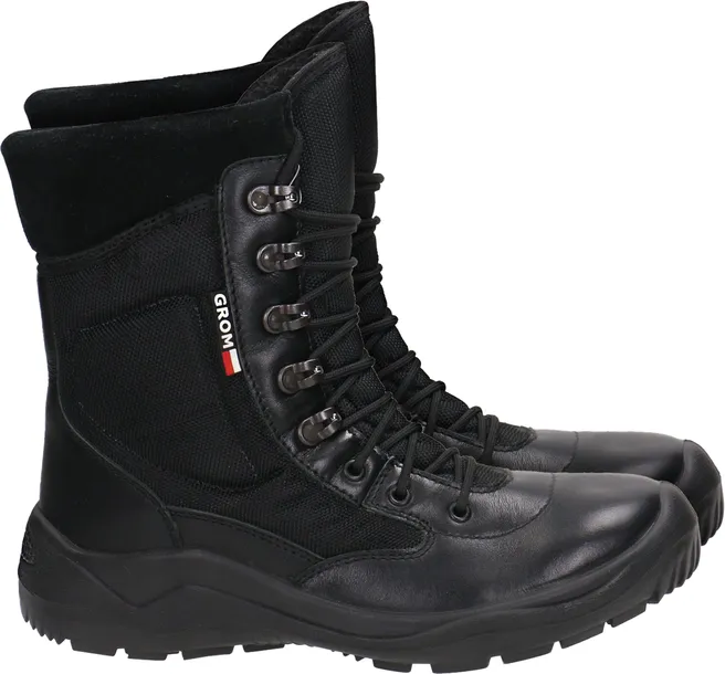 Buty militarne GROM wysokie, skórzane dla ochroniarzy