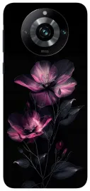 etui-case-do-realme-11-pro-kwiaty-czarne-wzory