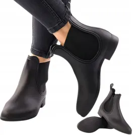 kalosze-damskie-krotkie-czarne-matowe-z-gumka-sztyblety-meliski