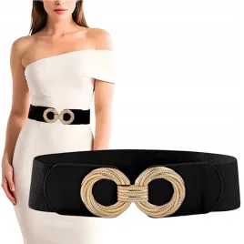 pasek-damski-czarna-guma-elastyczny-90-110-cm-zlota-klamra-elegancki