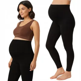 legginsy-damskie-dlugie-ciazowe-wysoki-stan-bawelna-wygodne-czarne-xl