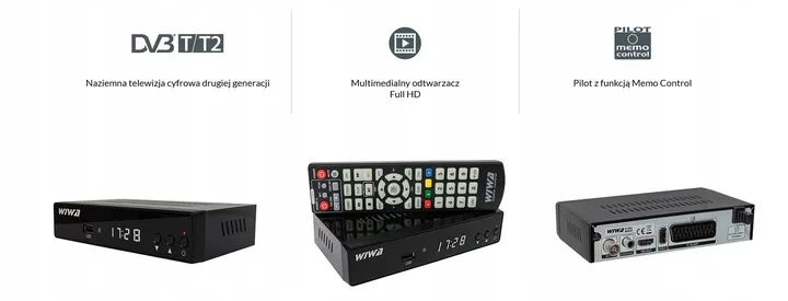 tuner-dekoder-telewizji-wiwa-dvbt2-hevc-h-265-maxx-zalaczone-wyposazenie-pilot-zdalnego-sterowania-wiwa-memo-control-skrocona-instrukcja-obslugi