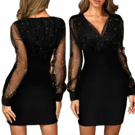 sukienka-damska-wieczorowa-elegancka-imprezowa-polyskujaca-midi-czarna