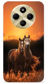 etui-case-do-xiaomi-redmi-14c-wzor-konie-koniki-kon-zachod-slonca