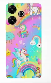 etui-case-do-xiaomi-redmi-13-poco-m6-wzory-jednorozec-unicorn-koniki-koni