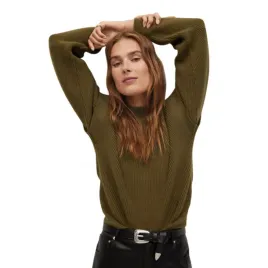 sweter-damski-mango-khaki-klasyczny