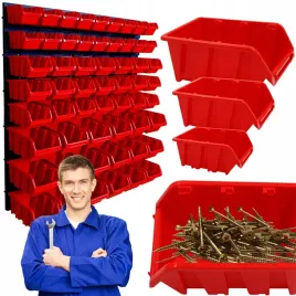 tablica-scianka-narzedziowa-57-kuwety-do-garazu-pojemniki-polki-uchwyty