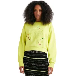 bluza-damska-desigual-loose-tiger-krotka-z-haftem-seledynowa