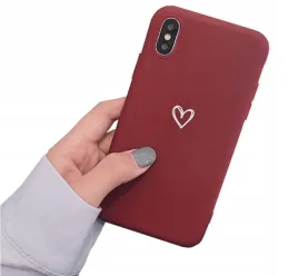 etui-silikonowe-na-iphone-xs-max-matowy-czerwony-z-serduszkiem