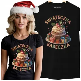 koszulka-swiateczna-damska-prezent-swiateczna-babeczka-choinke
