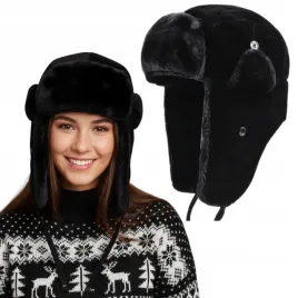 czapka-pilotka-uszatka-mlodziezowa-meska-zimowa-czarna-ciepla-gruba