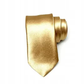 krawat-meski-zloty-blyszczacy-gladki