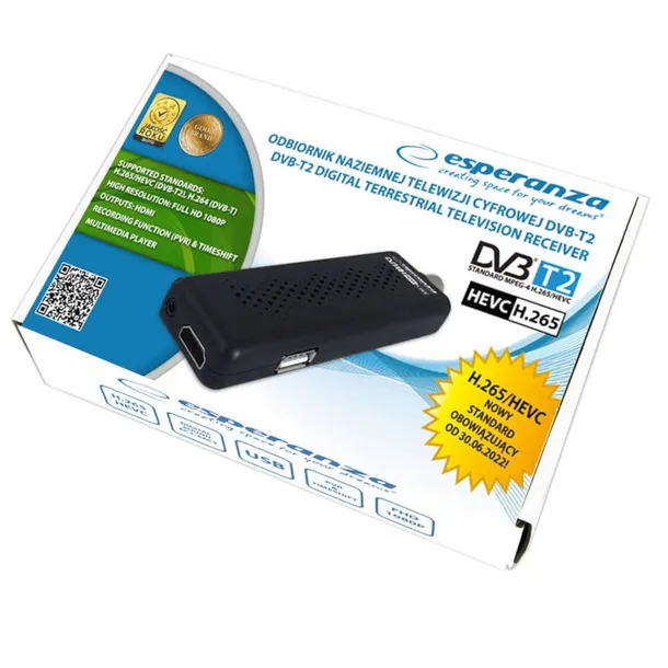 mini-dekoder-tuner-tv-dvb-t2-hevc-h-265-full-hd-pilot-kabel-hdmi-zalaczone-wyposazenie-pilot