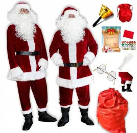 stroj-mikolaja-z-weluru-gwiazdora-burgund-l-3xl-certyfikat-grzecznosci