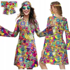hipis-hipiska-przebranie-sylwester-karnawal-sukienka-opaska-lata-60-70