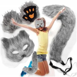 przebranie-kostium-wilk-szary-stroj-kota-zestaw-4-el-futro-maska