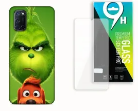 etui-case-do-oppo-a52-szklo-hartowane-grinch-prezenty-swieta