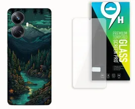 etui-case-do-realme-c55-szklo-hartowane-krajobraz-wodospad-kwiaty-natura
