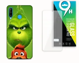 etui-case-do-huawei-p-smart-2019-szklo-hartowane-grinch-prezent-swieta