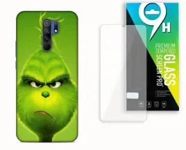 etui-case-do-xiaomi-redmi-9-szklo-hartowane-grinch-swieta-prezenty