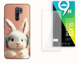 etui-case-do-xiaomi-redmi-9-szklo-hartowane-wzor-kroliczek-pupilek