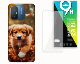 etui-case-do-xiaomi-redmi-12c-szklo-hartowane-piesek-slodziaki