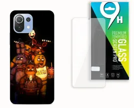 etui-case-do-xiaomi-mi-11-lite-szklo-hartowane-fredi-fnaf-gry