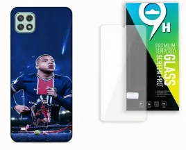 etui-case-do-samsung-galaxy-a22-5g-szklo-hartowane-kylian-mbappe-pilka