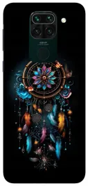etui-case-do-xiaomi-redmi-note-9-kwiaty-czarne-wzory