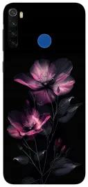 etui-case-do-xiaomi-redmi-note-8-kwiaty-czarne-wzory