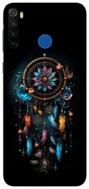etui-case-do-xiaomi-redmi-note-8-kwiaty-czarne-wzory
