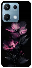 etui-case-do-xiaomi-redmi-note-14s-kwiaty-czarne-wzory